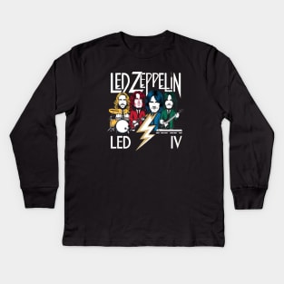 Led Zepplin iv band Kids Long Sleeve T-Shirt